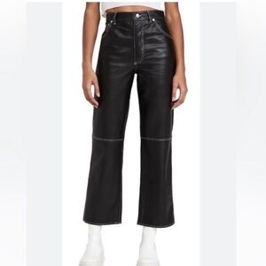 Free People It Factor Pants in Mystic Black Size 6 Faux Leather